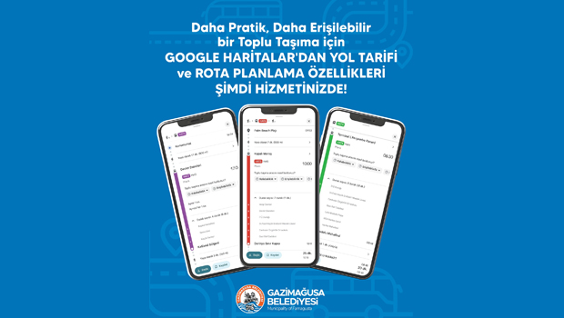 В Фамагусте система «гибкого» общтранспорта появилась в Google Maps